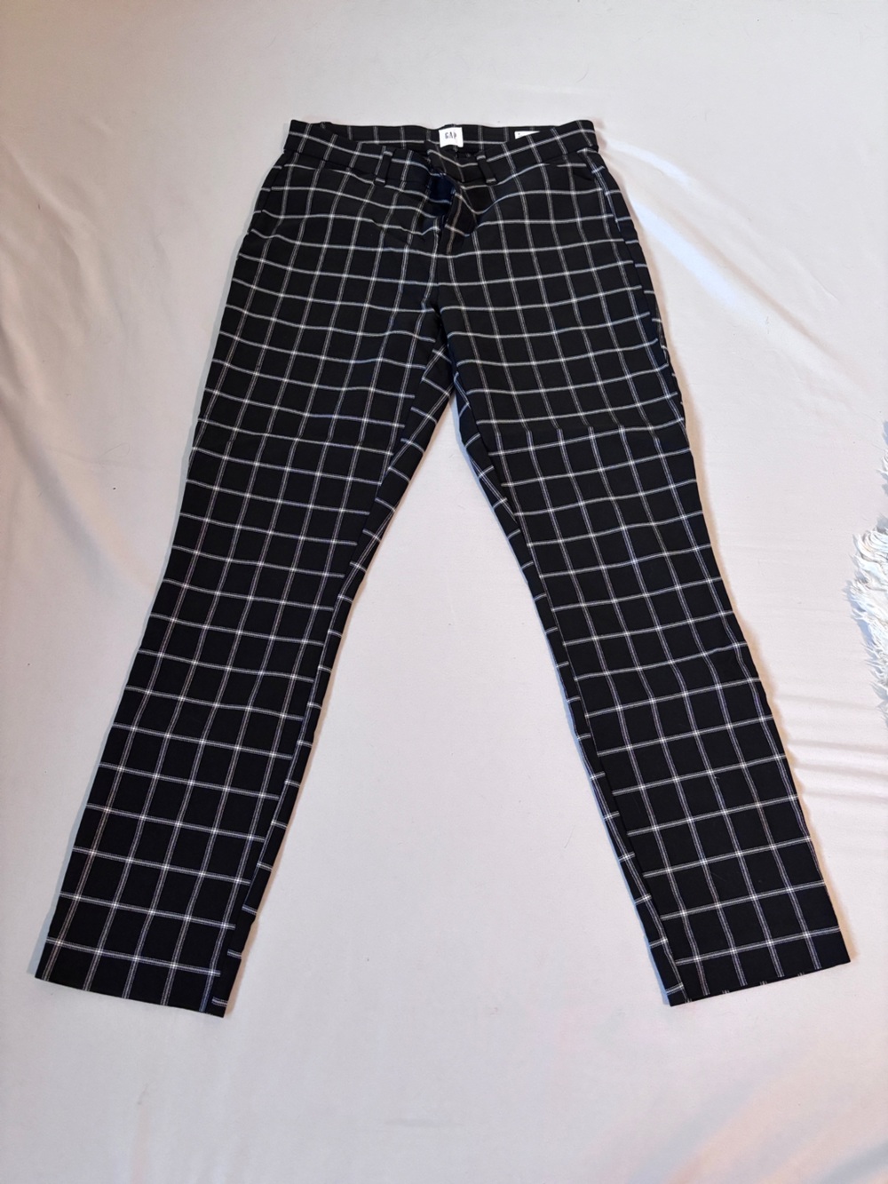 GAP Black Windowpane Chinos